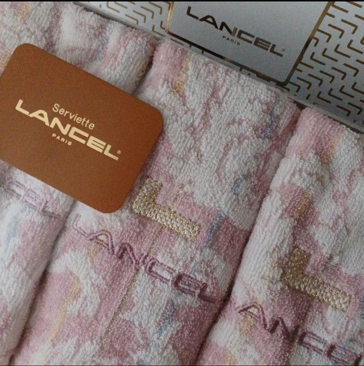 【新品】ランセル　LANCEL　ライトピンク　ウォッシュタオル　3枚セット