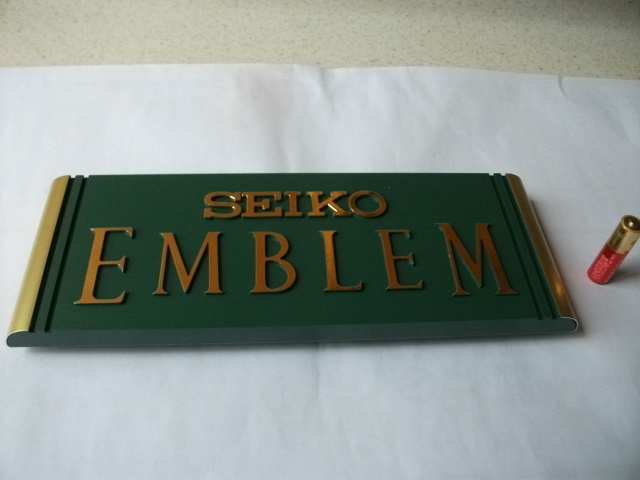 非売品　希少 レア 当時物 店内看板　表示板 SEIKO EMBLEM セイコー エンブレム　時計 レトロ ビンテージ_画像1