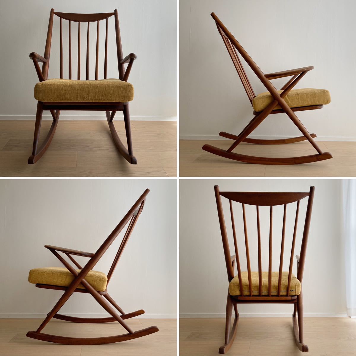 Vintage 北欧デザイン ロッキングチェア / ミッドセンチュリーモダン ビンテージ 家具 椅子 _画像2