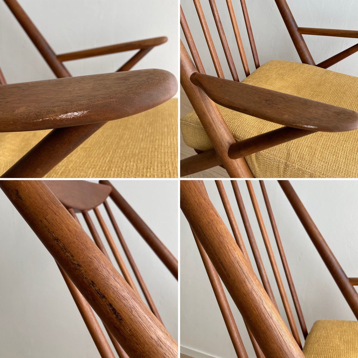 Vintage 北欧デザイン ロッキングチェア / ミッドセンチュリーモダン ビンテージ 家具 椅子 _画像6