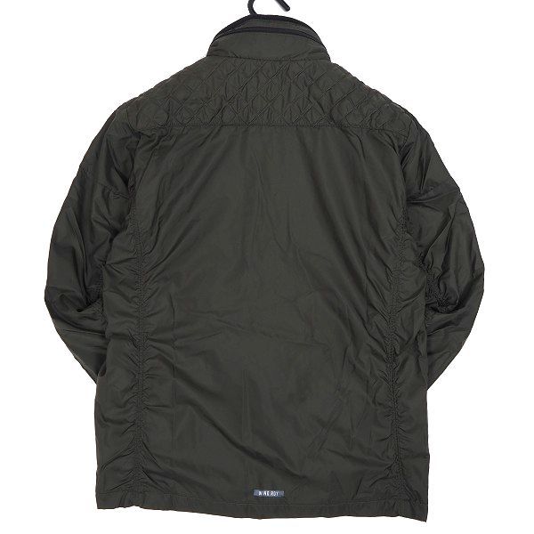 P940 新品 adidas アディダス ３ストライプス 裏起毛 2WAY フルジップ ウーブン ジャケット ウインドブレーカー ゴルフ 2XL オリーブ_画像3