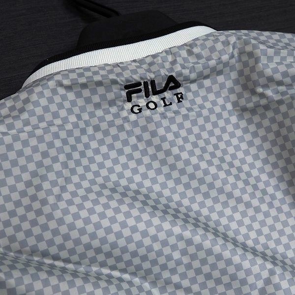 P996 新品 FILA GOLF フィラ ゴルフ 裏起毛 Vネック 2WAY スニード ジャケット ブルゾン 袖脱着可能 蓄熱 LL グレー/ホワイト_画像9