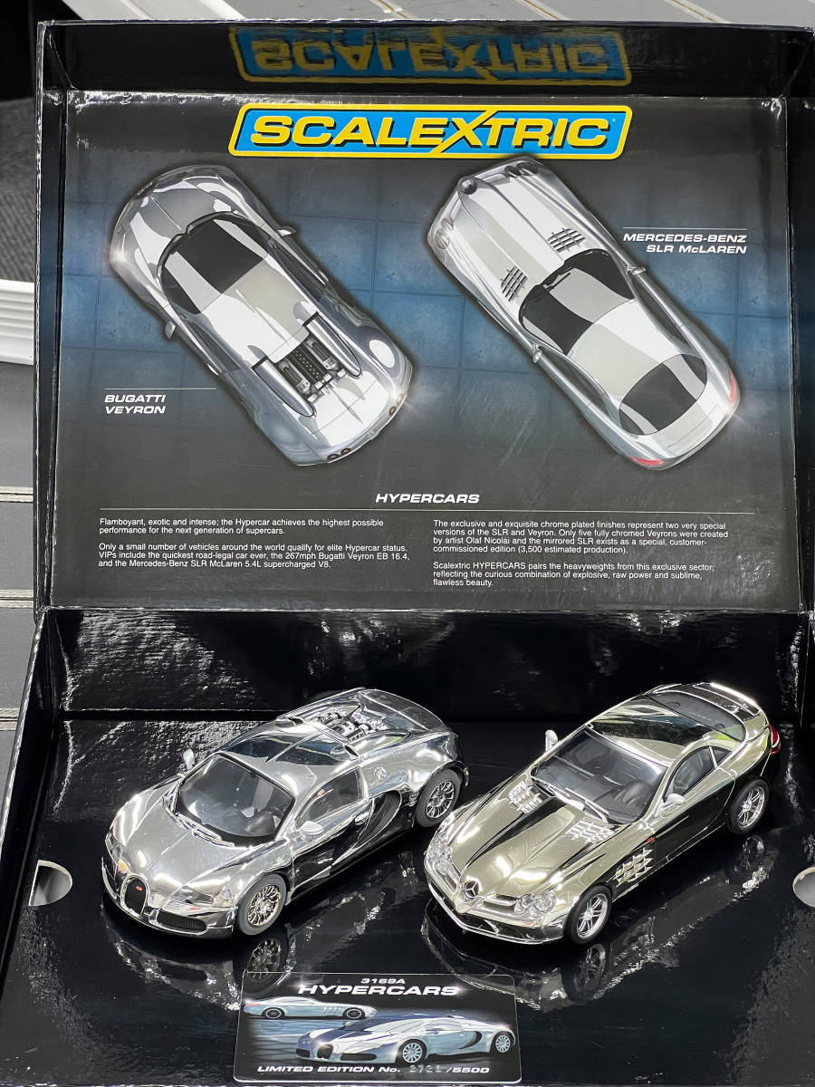 No.172-173 SCALEXTRIC HyperCars Fully Cromed BUGATTI VEYRON & Mercedes-Benz SLR Mclaren [新品未使用 1/32スロットカー]