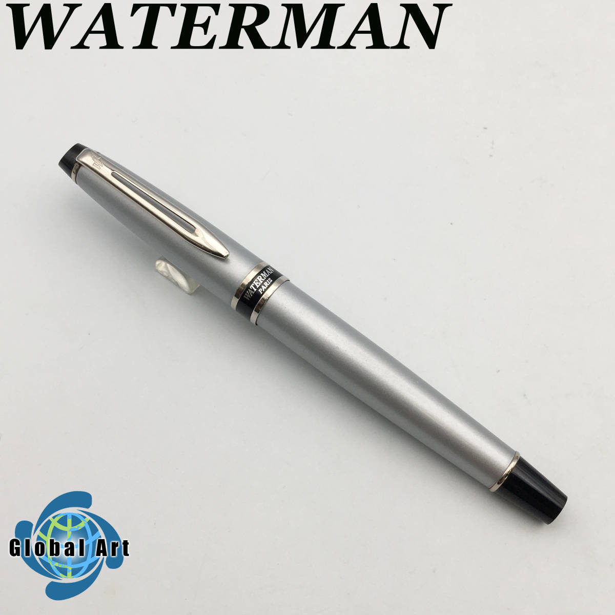 ★D11205/WATERMAN ウォーターマン/万年筆/エキスパート/ペン先 EF/シルバー×ブラック_画像1