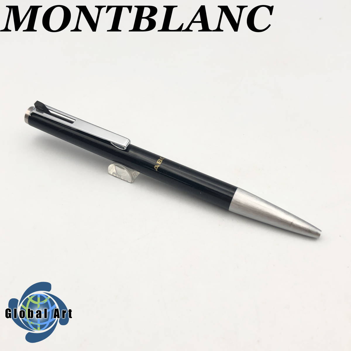 ★D11342/MONTBLANC モンブラン/ボールペン/780/レバー式/ブラック×シルバー/筆記OK_画像1