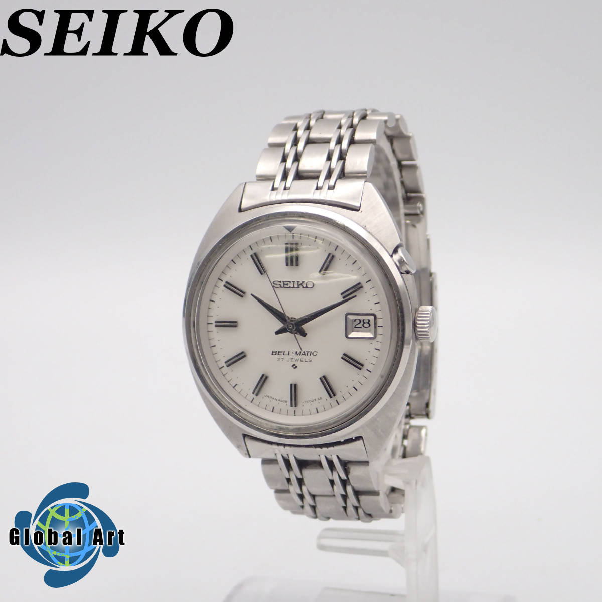 う11244/SEIKO セイコー/ベルマチック/自動巻/メンズ腕時計/27石/文字盤 シルバー/4005-7000_画像1