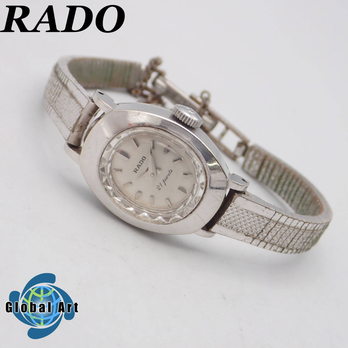 う11338/RADO ラドー/手巻き/レディース腕時計/K14WG/21石/文字盤 シルバー_画像1