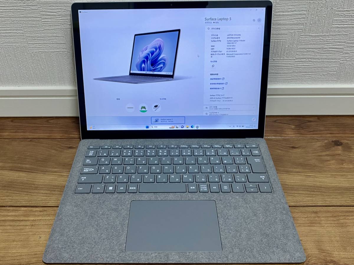 超美品 Microsoft Surface Laptop 5 プラチナ Windows 11 顔認証/第12世代 Core i7 1255U 4.7GHz/16GB/SSD512GB/Type-C/MS Office&筆ぐるめ_画像3