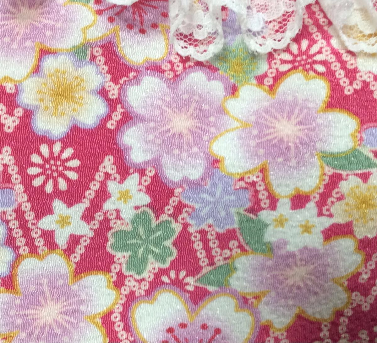 ★ 美品 七五三 草履バッグセット ピンク 桜柄  / 日本製  和装小物
