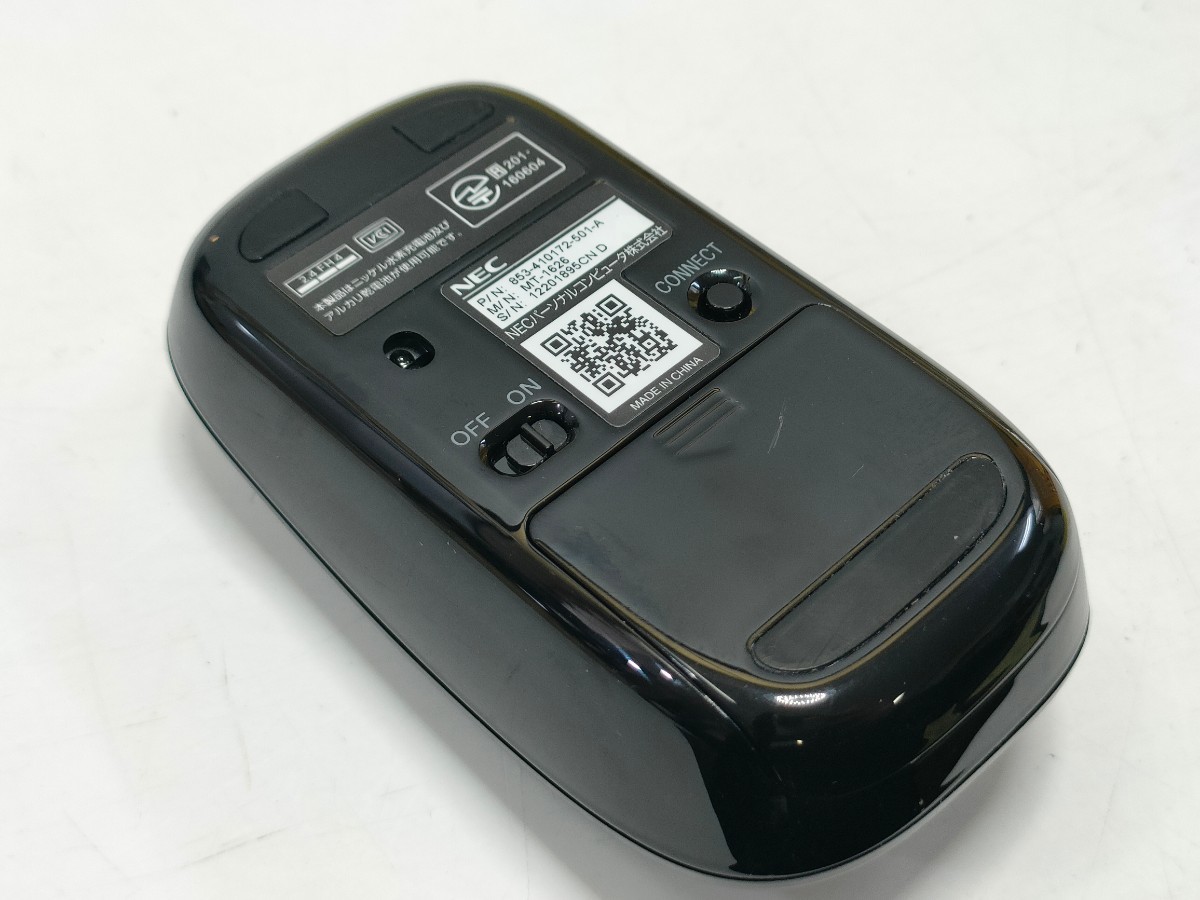 管理1046 NEC エヌ・イー・シー ワイヤレスマウス Bluetooth MT-1626 本体のみ 通電確認済み_画像6