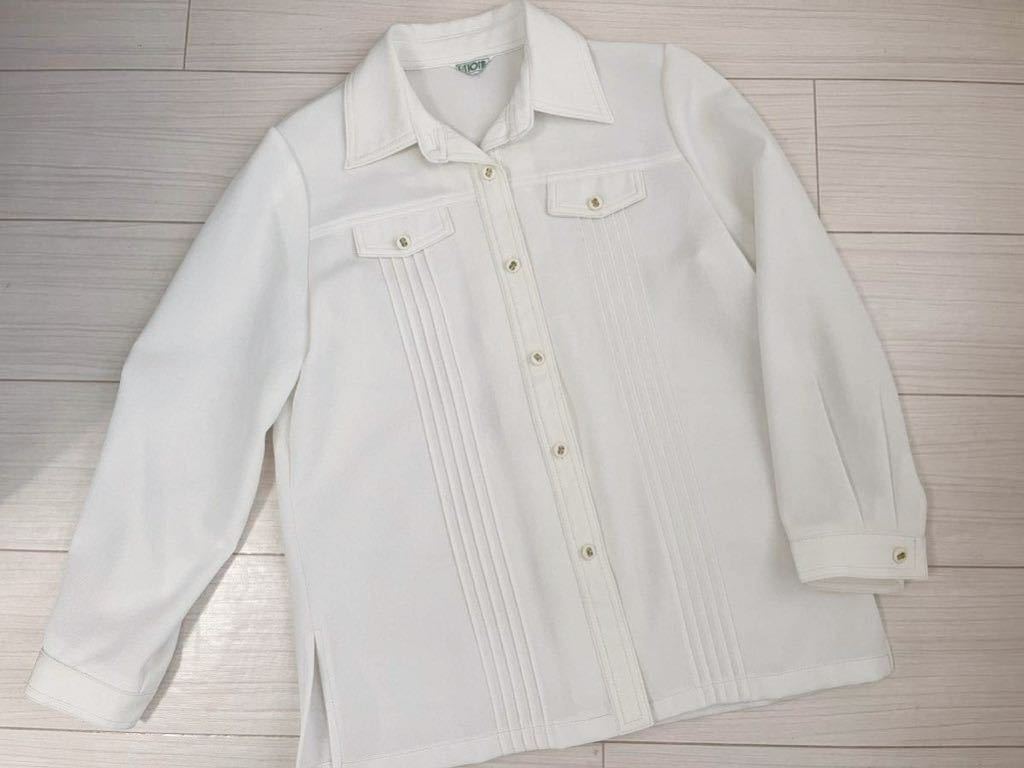 美品 白 ジャケット 数回使用 PATONA シャツ パトナ 日本製 アウター トップス 11号の画像1