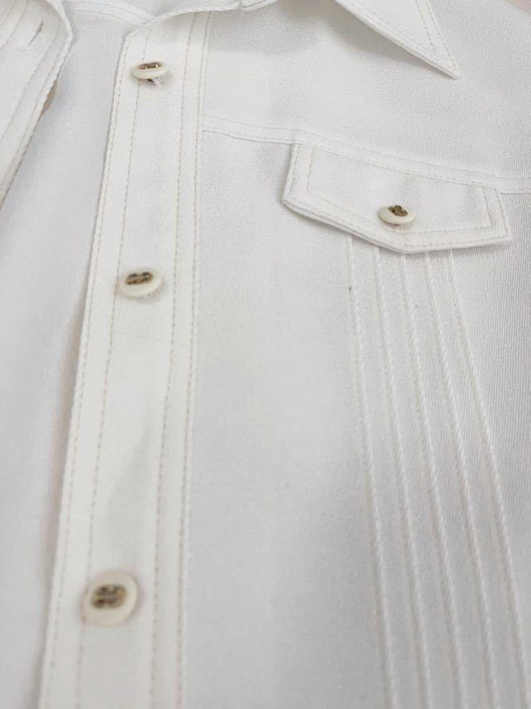 美品 白 ジャケット 数回使用 PATONA シャツ パトナ 日本製 アウター トップス 11号の画像3