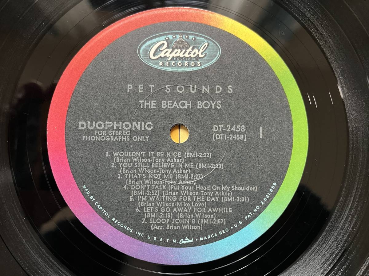 1966年【米国オリジナル・DUOPHONIC盤】Pet Sounds★DT-2458 Capitol Beach Boys_画像5