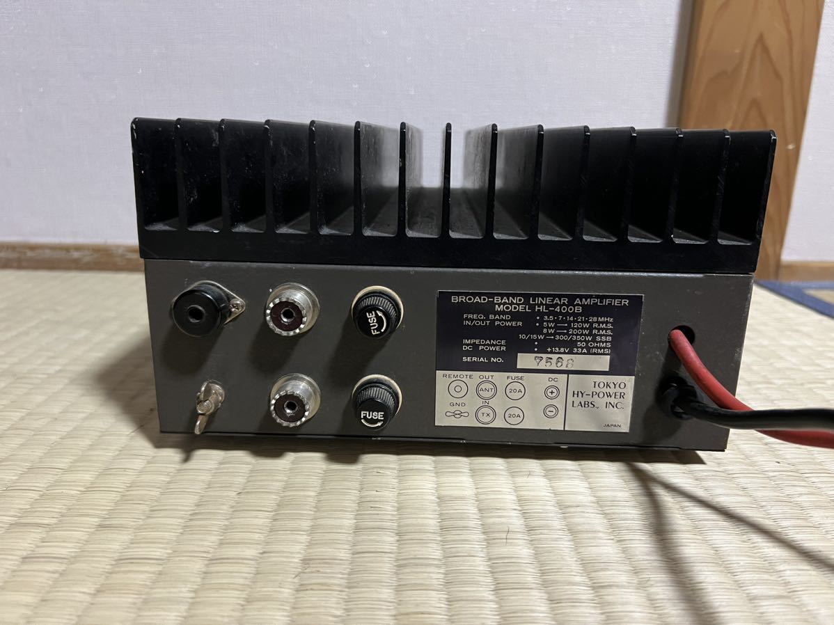 東京ハイパワー リニアアンプ CB無線 HL-400B 13.8v 実働品_画像2