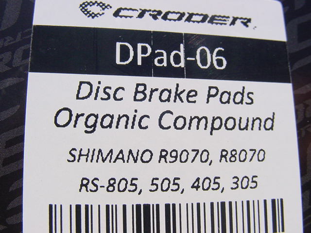 CRODER DPad-06 Organic Pads SHIMANO for 2set new goods unused 