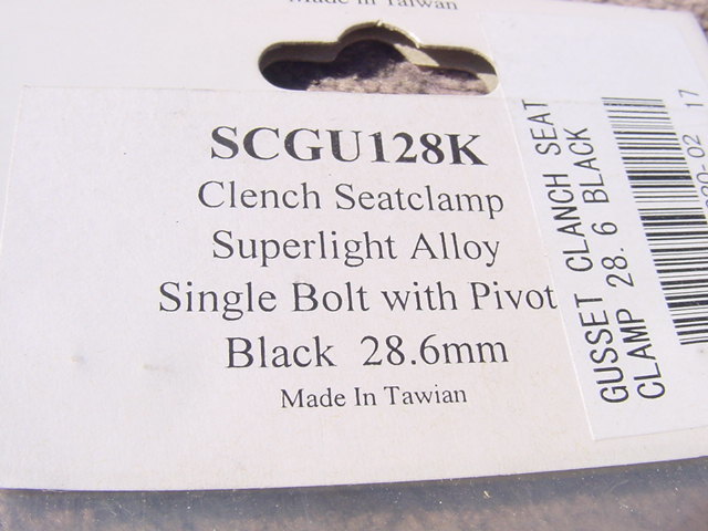 GUSSET CLANCH SEAT CLAMP 28.6φ BK 新品未使用_画像9