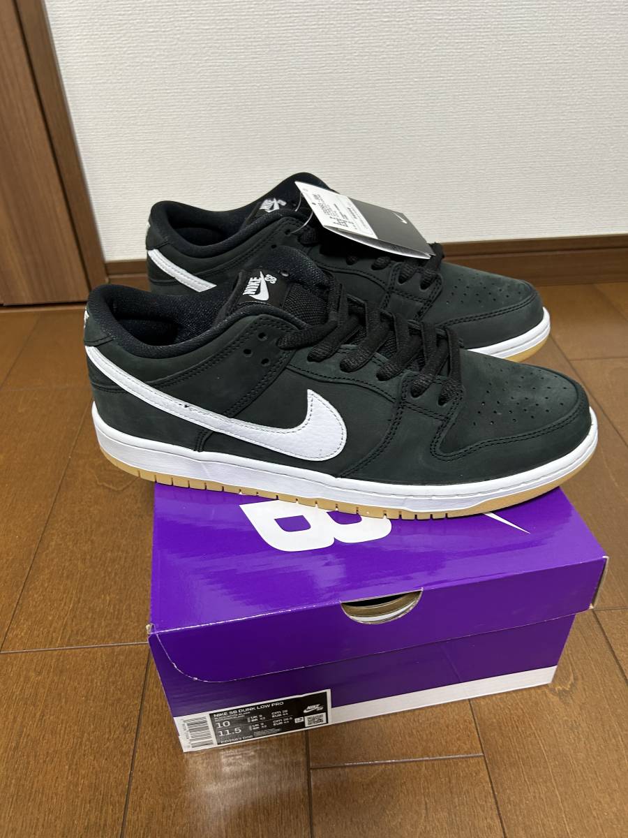 ナイキ　エスビー　ダンクロー　プロ　ブラック　US10 28センチ　NIKE SB DUNK LOW PRO BLACK 新品・未使用・タグ付き_画像4