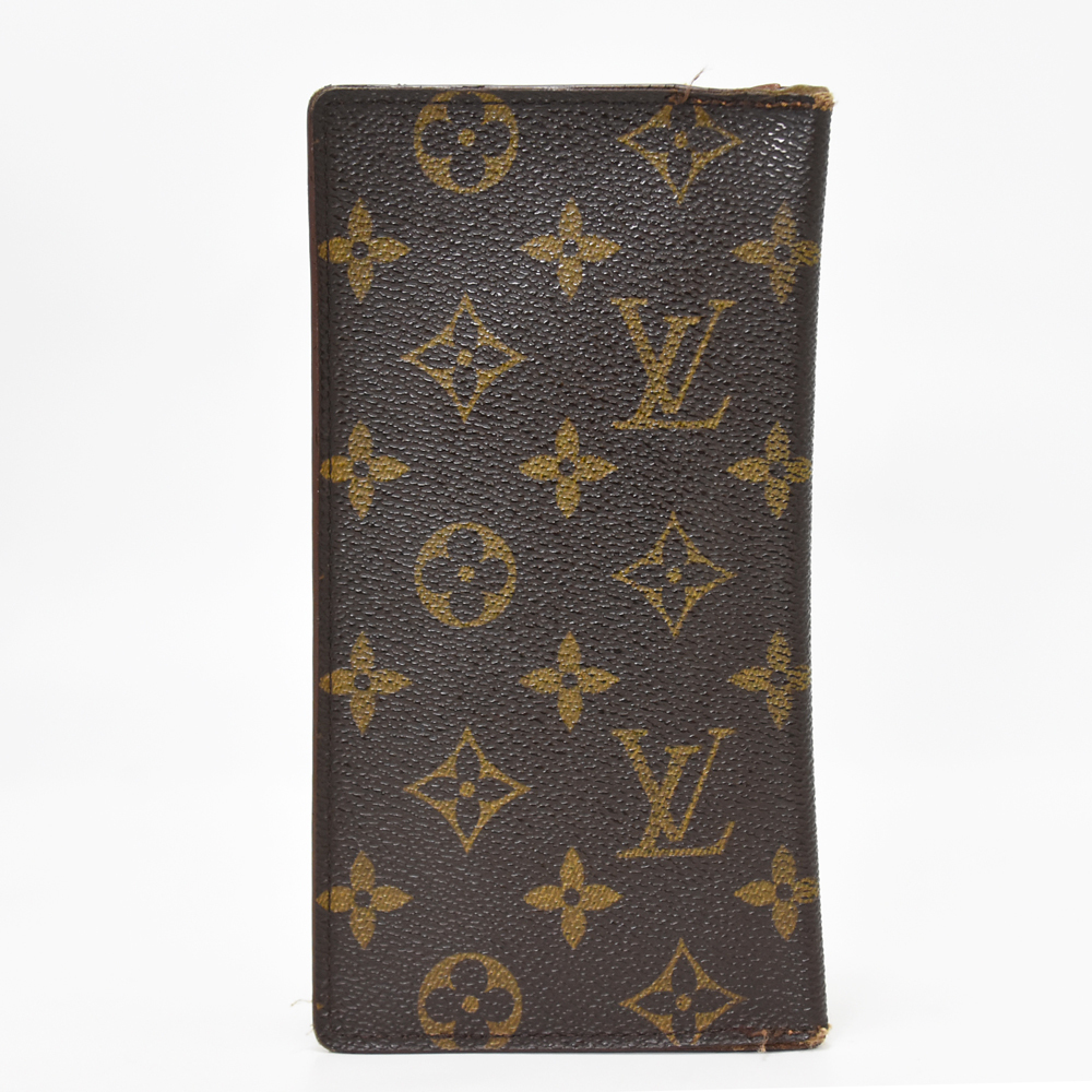 LOUIS VUITTON ルイ ヴィトン モノグラム 二つ折り 札入れ 長財布 財布 ポルト バルール カルト クレディ M61823 ※内側ハガレ_画像2