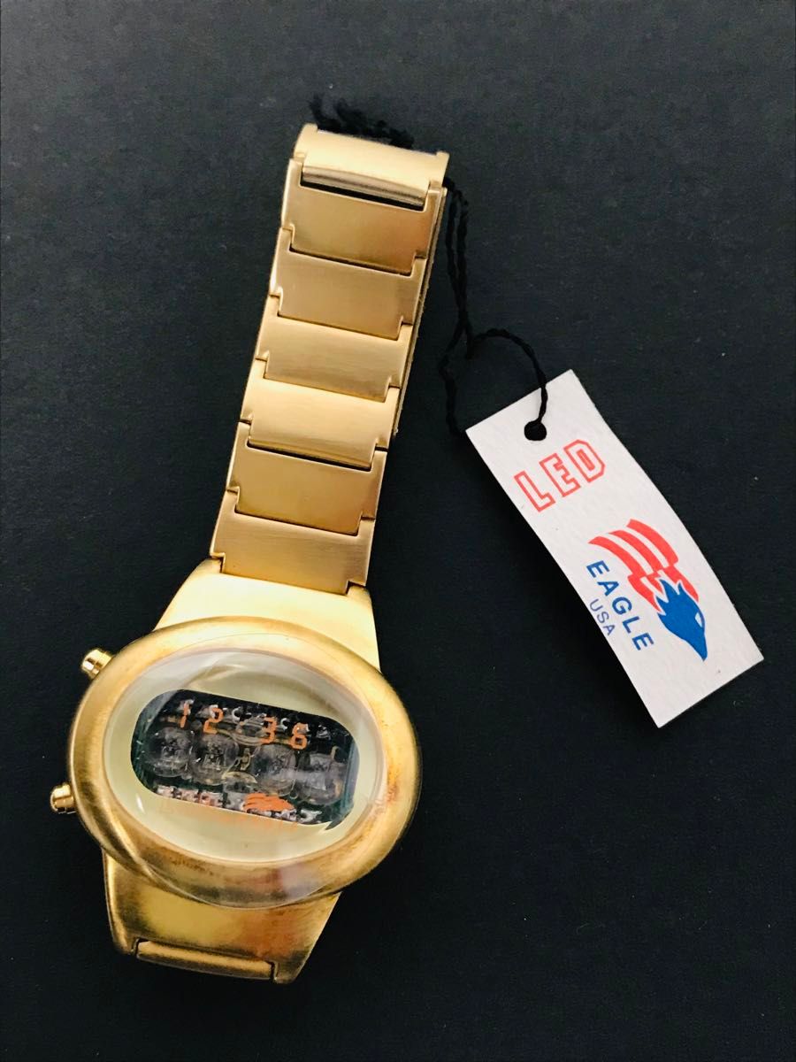 未使用品 EAGLE LED 腕時計 イーグル Made in USA デッドストック