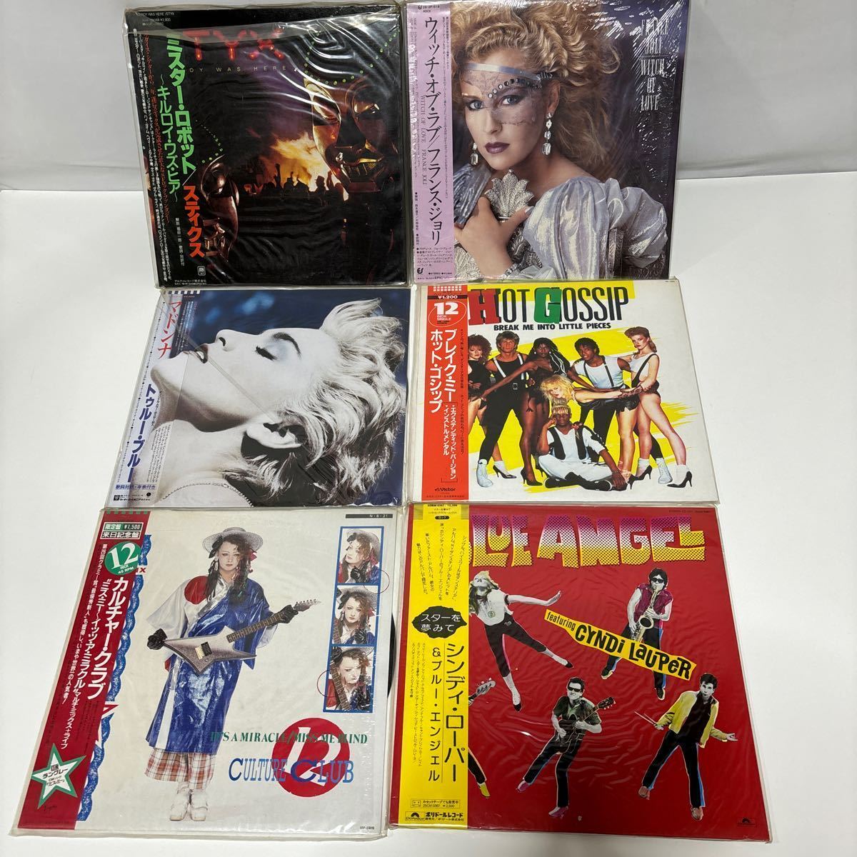 【1円出品】レコード 28枚 まとめ LP 洋楽 ジャネットジャクソン マドンナ ストレイキャッツ シンディローパー グーニーズ (723)_画像4