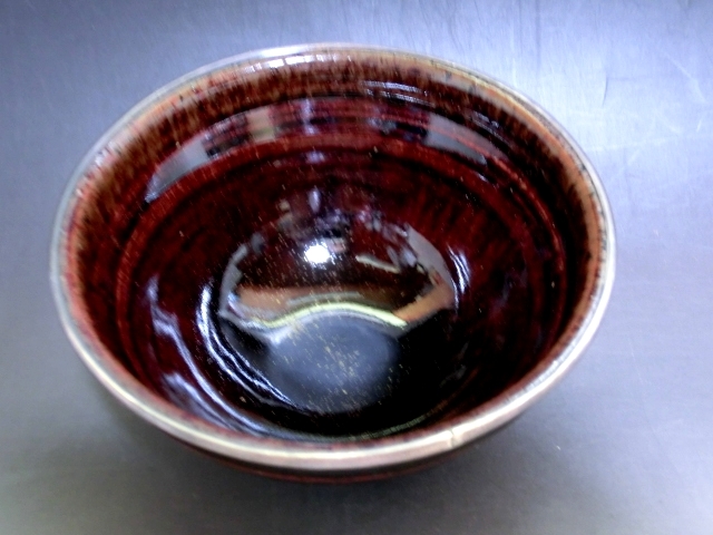 茶碗□瀬戸 天目茶碗 山十窯 【加藤光右衛門】 飴釉 桐共 茶碗□瀬戸 天目茶碗 山十窯 【加藤光右衛門】 飴釉 桐共