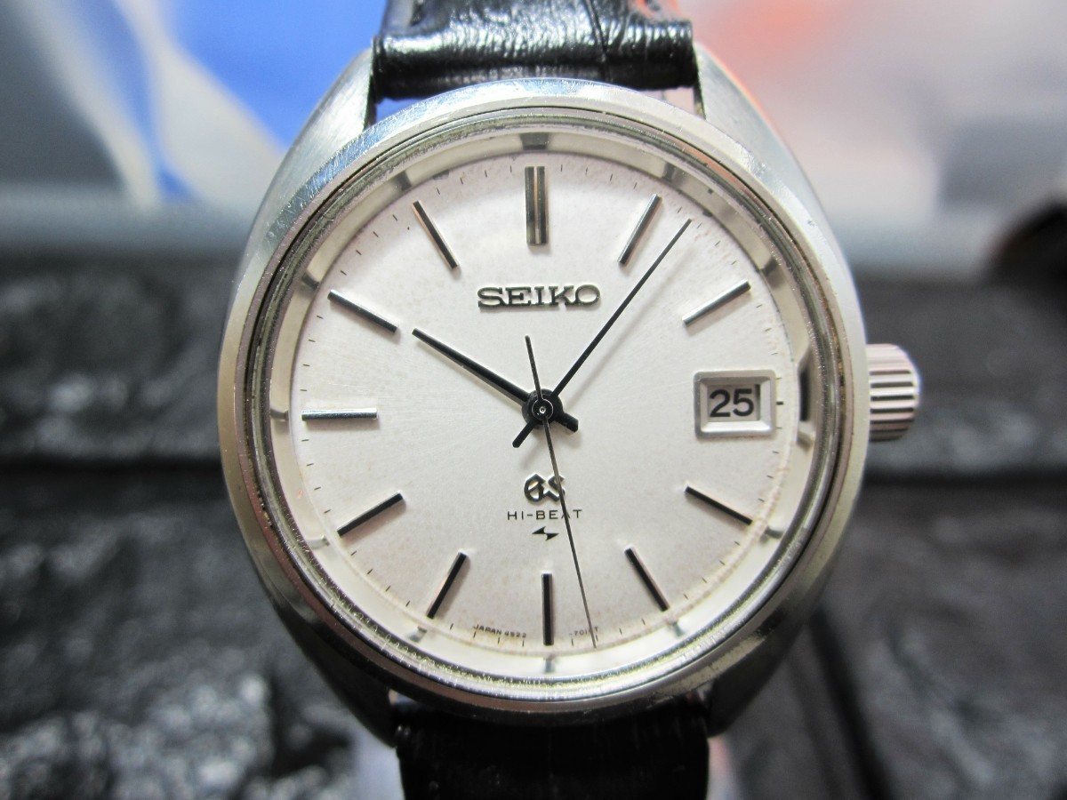 ガラス無傷　45GS トノー型ケース　グランドセイコー　4522-7010　SEIKO　Cライン　手巻き　デイト　メンズ_画像2