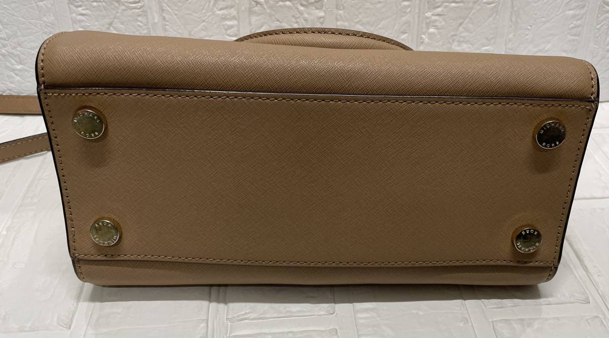 MICHAEL KORS マイケルコース ショルダー バッグ ブラウン系 無地 レザー 中古 注目 ９９円スタート_画像8