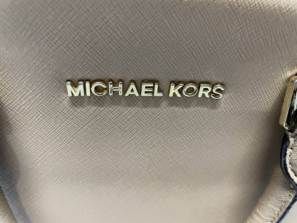 MICHAEL KORS マイケルコース ショルダー バッグ ブラウン系 無地 レザー 中古 注目 ９９円スタート_画像3