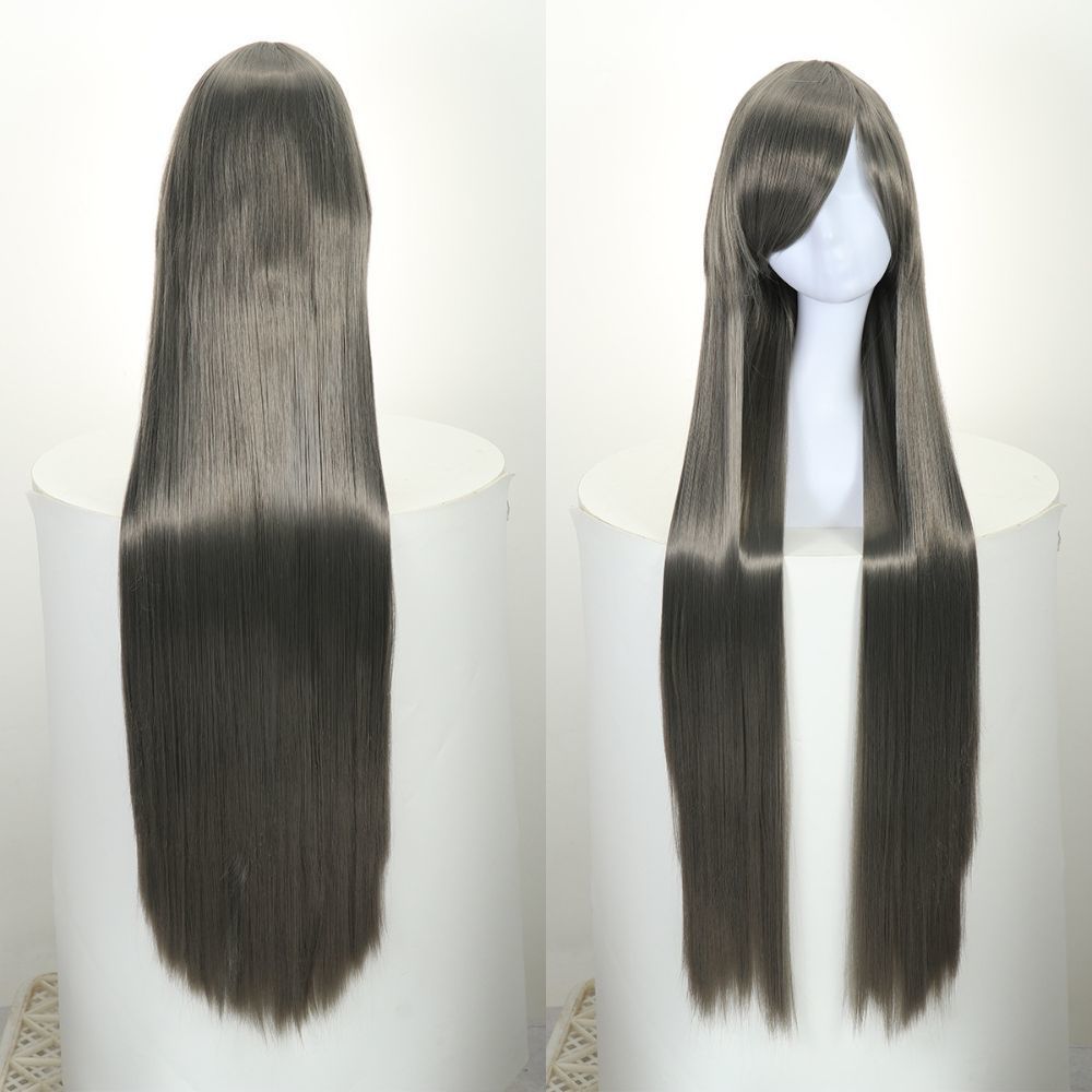 [ free shipping ] strut long wig 80cm dark gray grey silver . costume cosplay small articles anime game manga Halloween fancy dress 