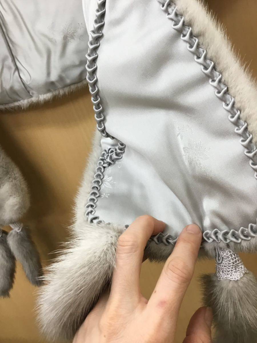 [T][11120]SAGA MINK shawl stole case attaching SaGa mink mink fur stole tippet collar to coil real fur fur 