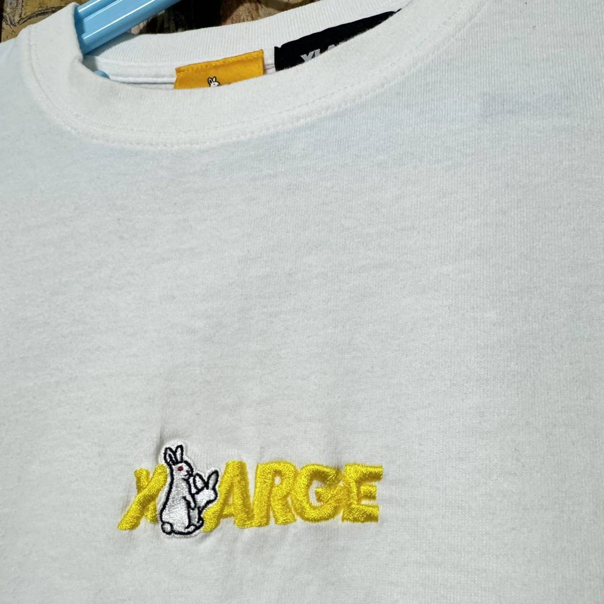 Lサイズ #FR2 × XLARGE TEE collaboration Rabbit Icon FR2 白 White 中古 Tシャツ_画像5