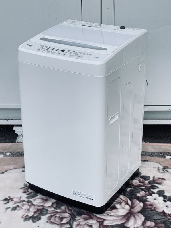 動作保証 ハイセンス 全自動電気洗濯機 HW-G60A 2022年製 6kg スリムボディ 家電製品 手渡し歓迎 Hisense 081046 /65137