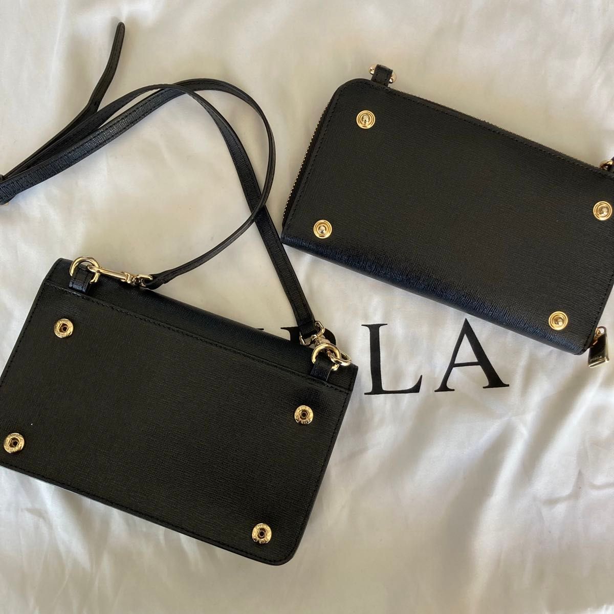 FURLA リーヴァ ショルダーウォレット ショルダーバッグ 2WAY ブラック