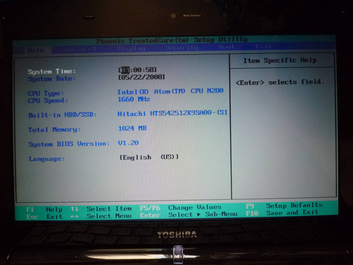 ★★M01　TOSHIBA Dynabook UX/25LBL CPUユニット　BIOS起動OK _画像1