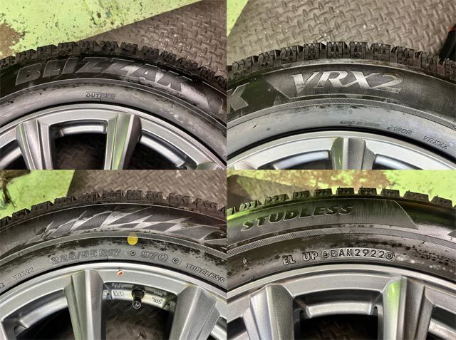 スバル　XV　GP系　スタッドレスセット　2022年製造　17インチ　WAREN　ブリヂストン　VRX2　225/55-17　225/55R17　97Q_画像10