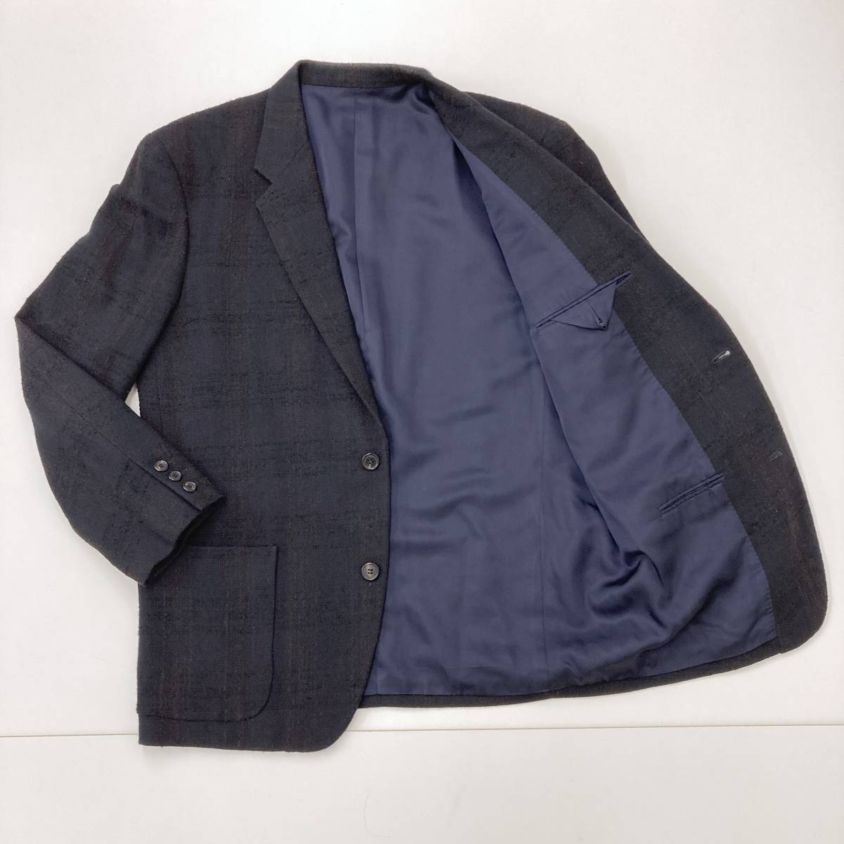 80s 筆タグ ISSEY MIYAKE MEN チェック テーラードジャケット Mサイズ イッセイミヤケ ブレザー ブルゾン VINTAGE archive 3120391_画像6