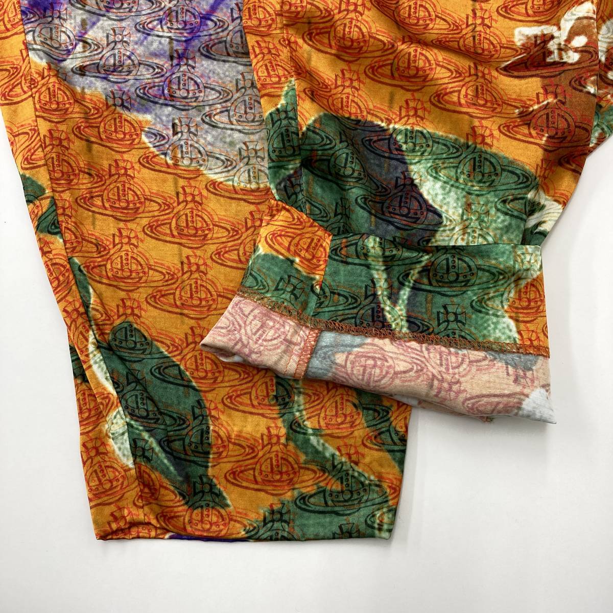 vivienne westwood RED LABELo-b цветочный принт общий рисунок искусственный шелк легкий брюки 00 размер Vivienne Westwood archive 3120411