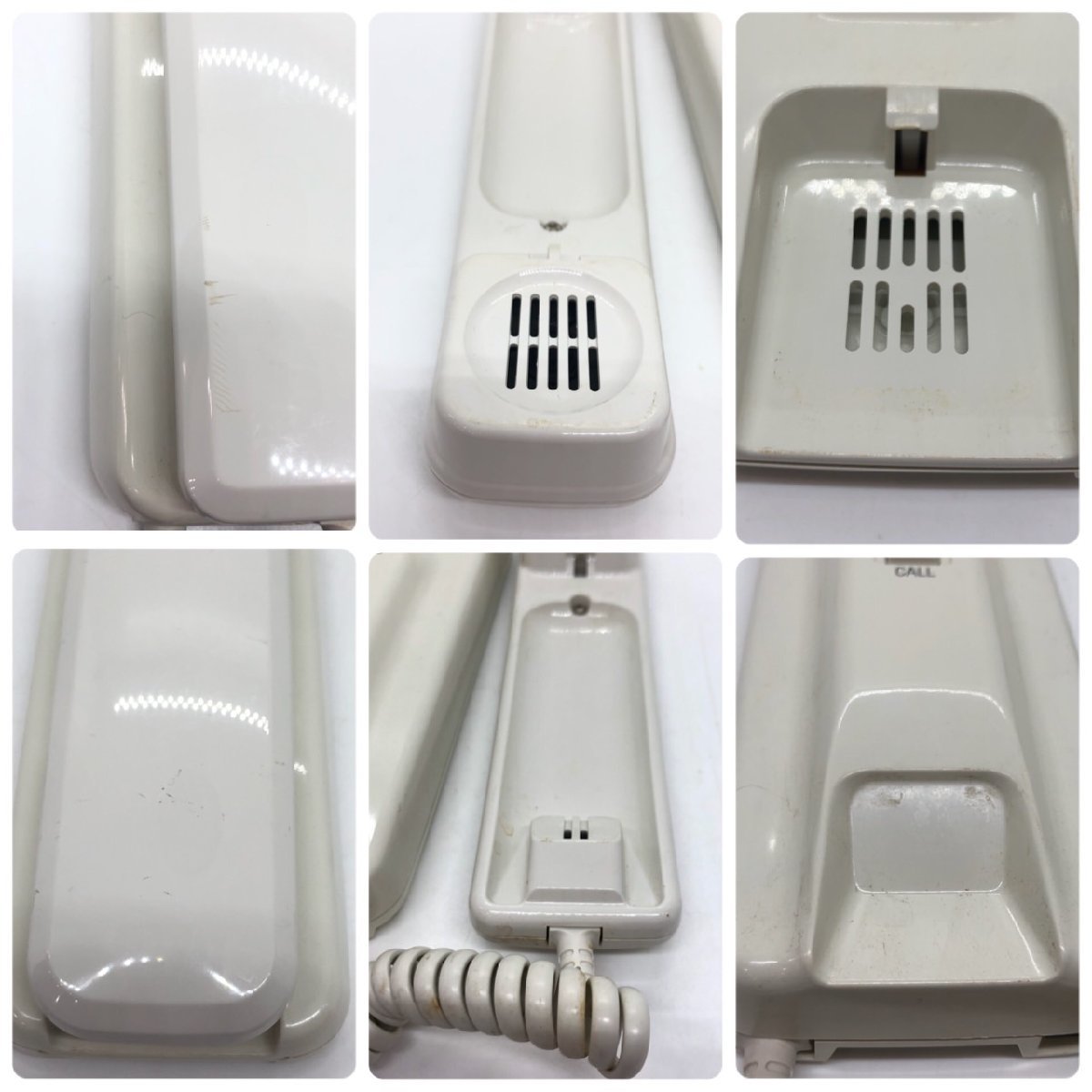 USED アイホン AIP HONE AT-306 インターホン 壁掛型 子機 ホワイト 白 受話器 2個 セット CALL 呼出 通話 家庭内用 屋内 工事 動作未確認の画像9