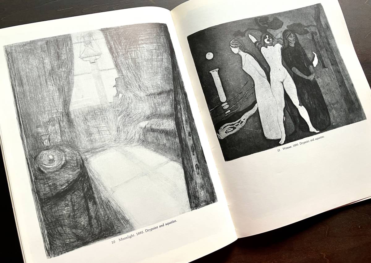 【洋書】『 GRAPHIC WORKS OF Edvard Munch 』1979 ●エドヴァルド・ムンク 木版画 エッチング リトグラフ 白黒 90点掲載 ノルウェーの画像4