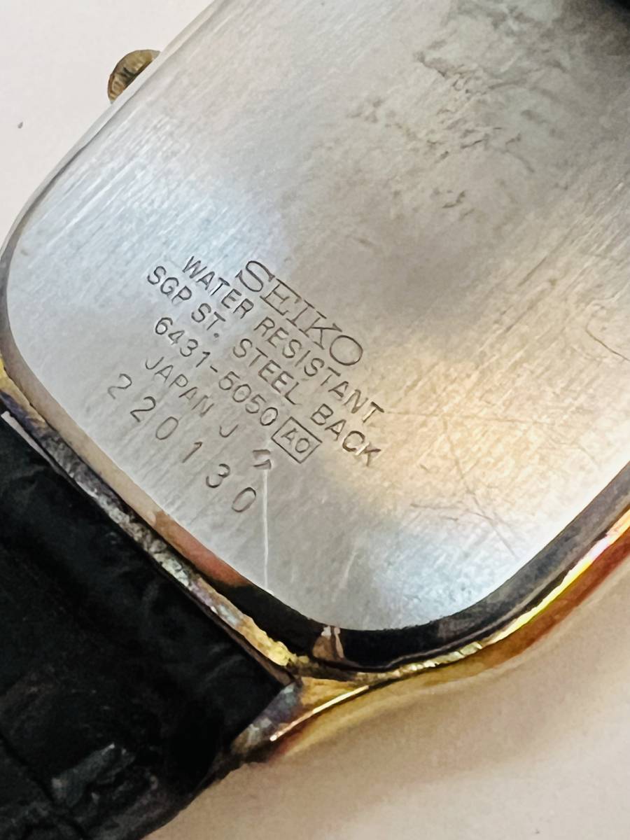 動作未確認　SEIKO セイコー 6431-5050 メンズ腕時計 腕時計 時計 クオーツ クォーツ_画像5