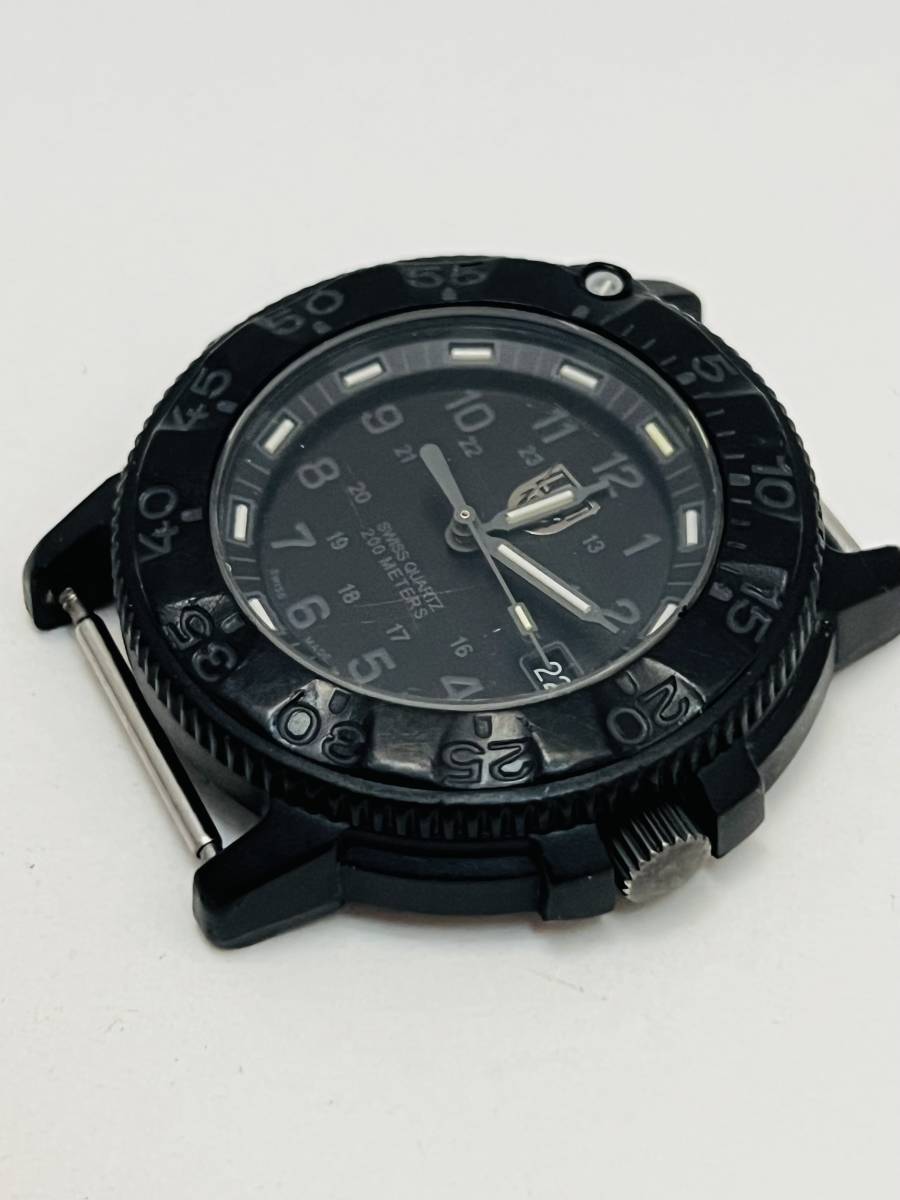 限定販売店舗 レア　動作未確認　LUMINOX ルミノックス 腕時計 3000/3900 V3 SERIES ブラック クォーツ アナログ フェイスのみ デイト 時計 ミリタリー