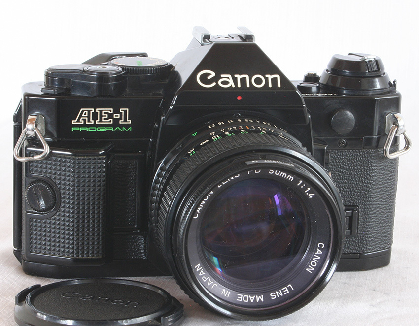 CANON キャノン AE-1 PROGRAM black　NFD 50mm 1:1.4 シャッター鳴き無し 難点あり動作品_画像1