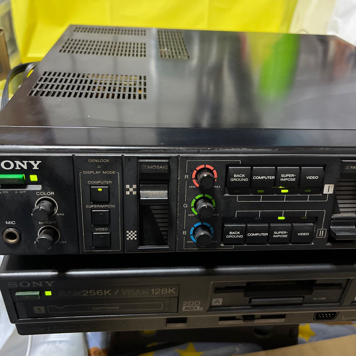 SONY/ソニー　MSX HB-F900／AVクリエーター HBI-F900 通電OK 接続ケーブル付き　ジャンク扱い_画像3