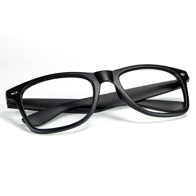 新品 メガネ 黒縁 透明 クリア ミドルサイズ 韓国 ウェリントン 男女兼用の画像5