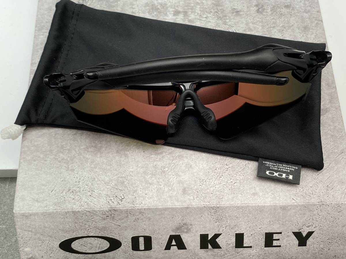 偏光★OAKLEYオークリー RADAR EV レーダーイーブイ マットブラック艶消し黒/FIRE POLARIZEDミラー USA製サングラス 釣りランニング_画像9