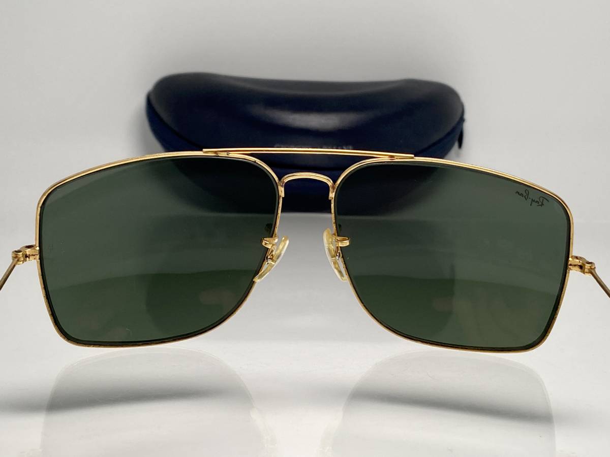 ケース付★B&L RAY-BANボシュロムレイバン EXPLORERエクスプローラー Gold/G-15 ゴールド USA製サングラス VINTAGEビンテージ アルマーニ_画像8