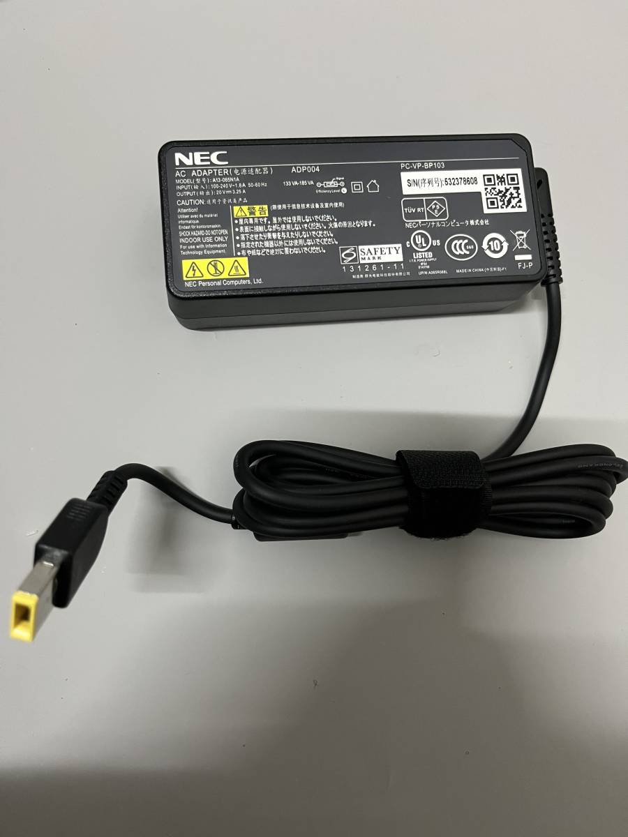 新品 NEC ACアダプター 20V3.25A PA-1650-72←ADP-65FD E/PC-VP-BP103/ADP001/PC-VP-BP87/ PA-1650-37N/PC-VP-BP98 ADP003 など_画像1