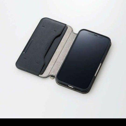 iPhone13 Pro 6.1 3眼 ソフトレザー磁石付手帳型BK250