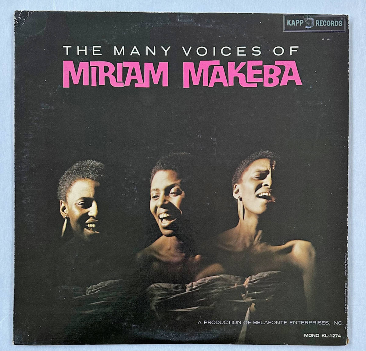 ■1962年 オリジナル US盤 Miriam Makeba - The Many Voices Of Miriam Makeba 12”LP KL-1274 KAPP Records_画像1
