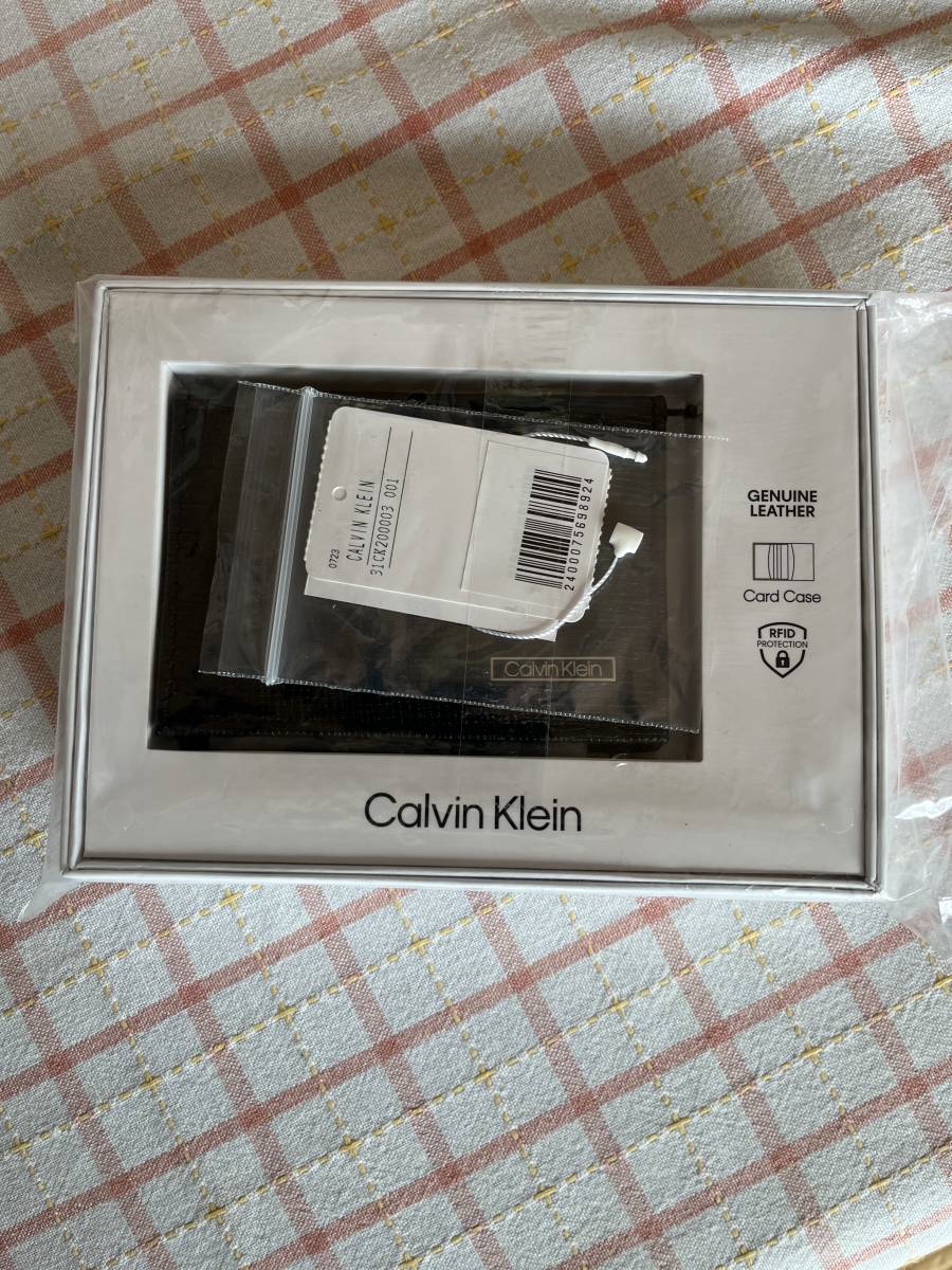 新品未使用! Calvin Klein カードケース CK 31CK200003 Card Case メンズ 001 Black ブラック 他と同梱可!_画像1